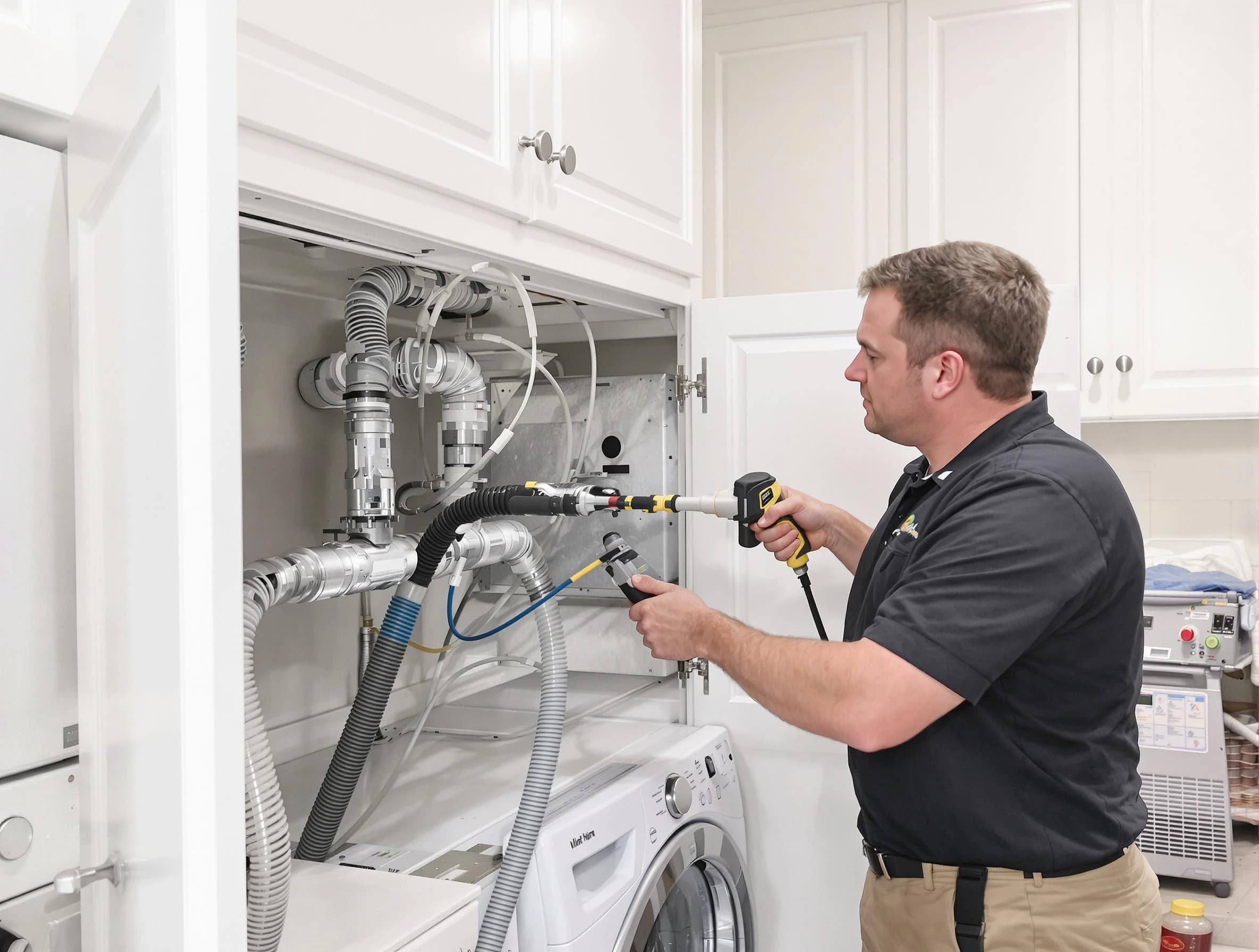 Clay Dryer Vent Cleaning professional removing severe blockage from a clogged dryer vent in Clay